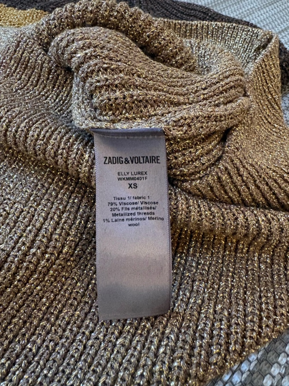 Metallic Colorblock Knit Sweater - mini dress - Picture 7 of 8